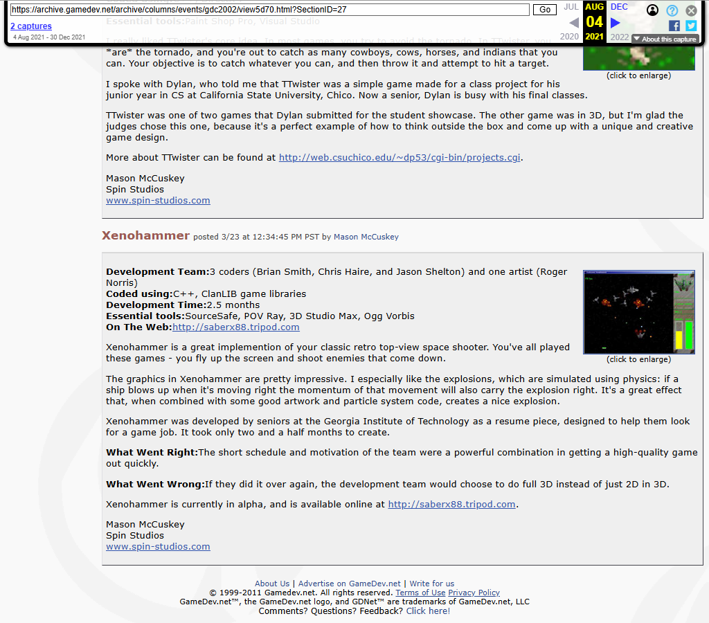 Preview of the GDC 2002 exhibit