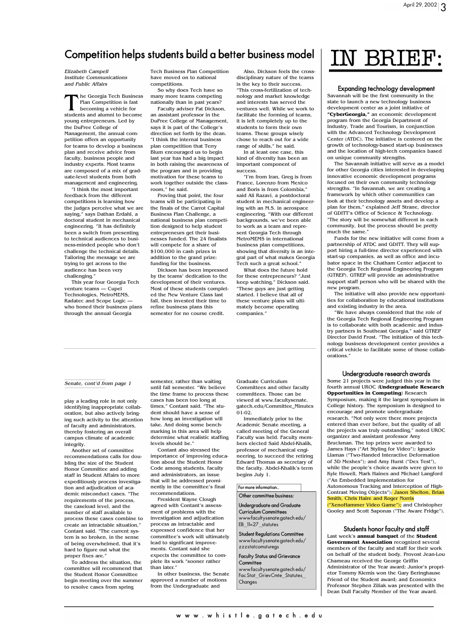 Preview of the Georgia Tech Whistle exhibit