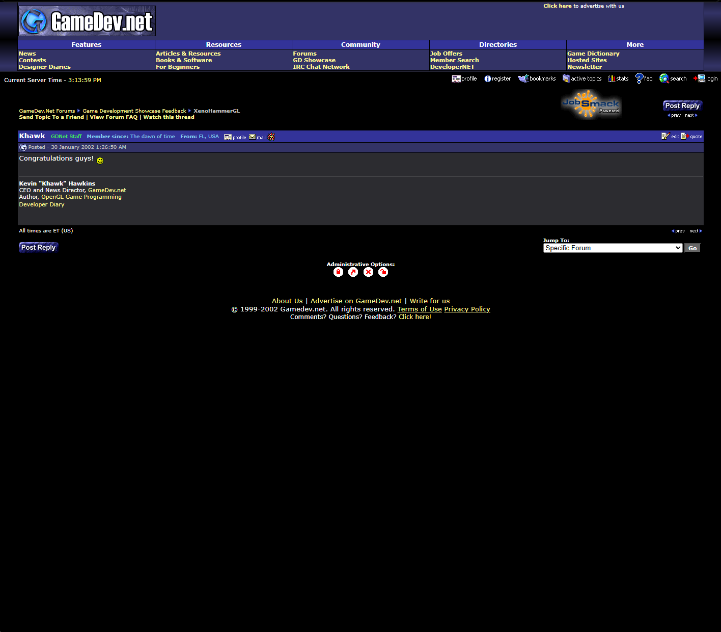 Preview of the GameDev.net forum exhibit